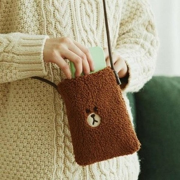 LINE FRIENDS Crossbody Bag Handbags, Wallets & Cases LINE FRIENDS Kawaii Cartoon Brown Crossbody Bag - Dondepiso