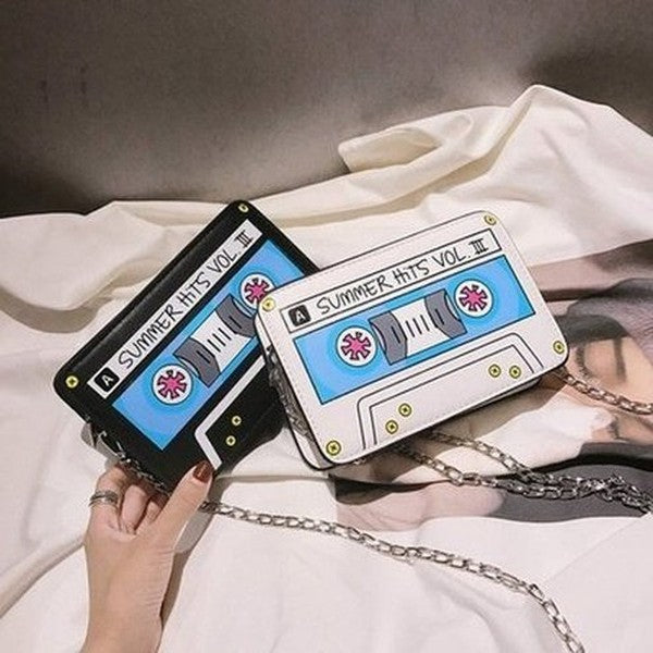 Tape Recorder Women Bag Handbags, Wallets & Cases Black Tape Recorder Shape Shoulder Women Bag · Dondepiso