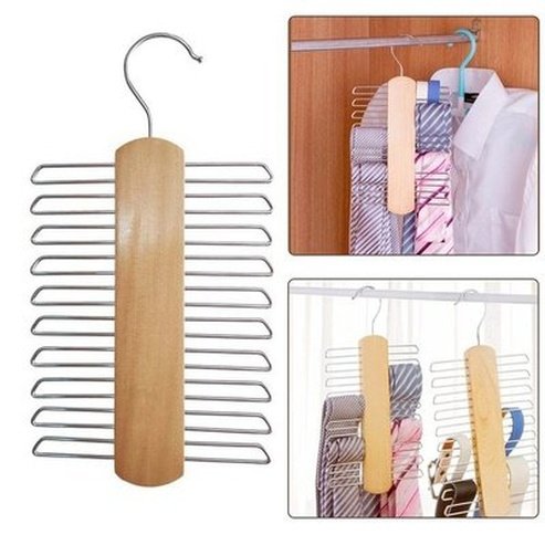 20 Bar Hanger Organizer Hangers Wood Hanger Closet Organizer With 20 Rods · Dondepiso