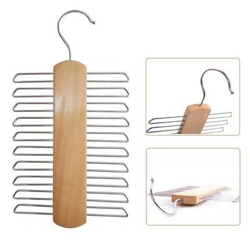 20 Bar Hanger Organizer Hangers Wood Hanger Closet Organizer With 20 Rods · Dondepiso
