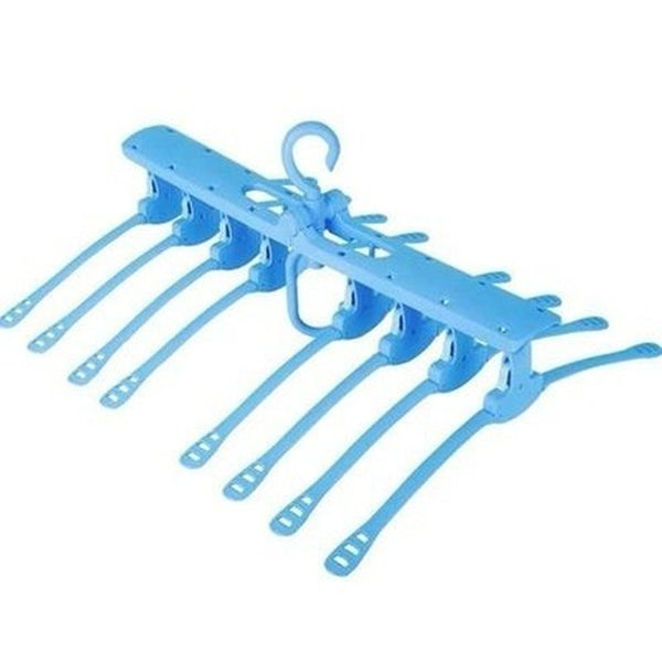 Multi Clip Clothes Hanger Hangers Blue Rotating Multi Clip Hanger Clotset Organizer · Dondepiso