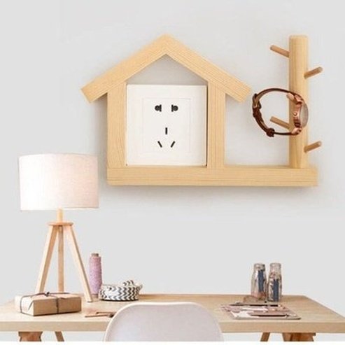 Decorative Switch Frame Home Decor Decals 3D House Design Decorative Switch Wooden Frame · Dondepiso