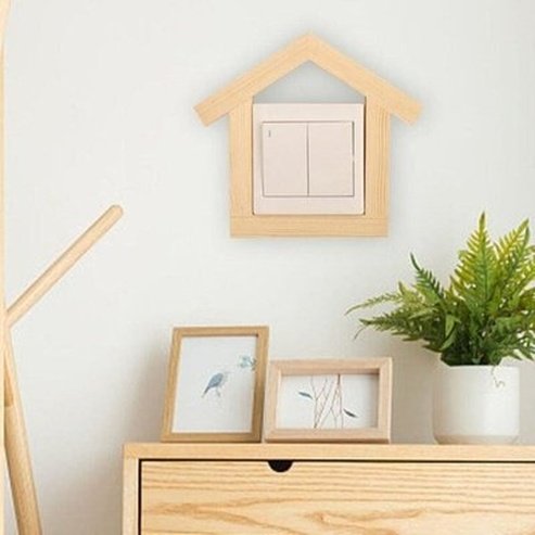 Decorative Switch Frame Home Decor Decals 3D House Design Decorative Switch Wooden Frame · Dondepiso