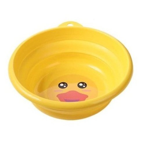 Cartoon Folding Bucket Household Cleaning Supplies Yellow Multifunction Folding Fruit Vegetable Washing Basin · Dondepiso