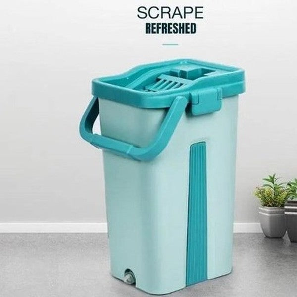 Squeeze Mop Bucket Household Cleaning Supplies Blue Squeeze mop bucket microfiber pads – Dondepiso