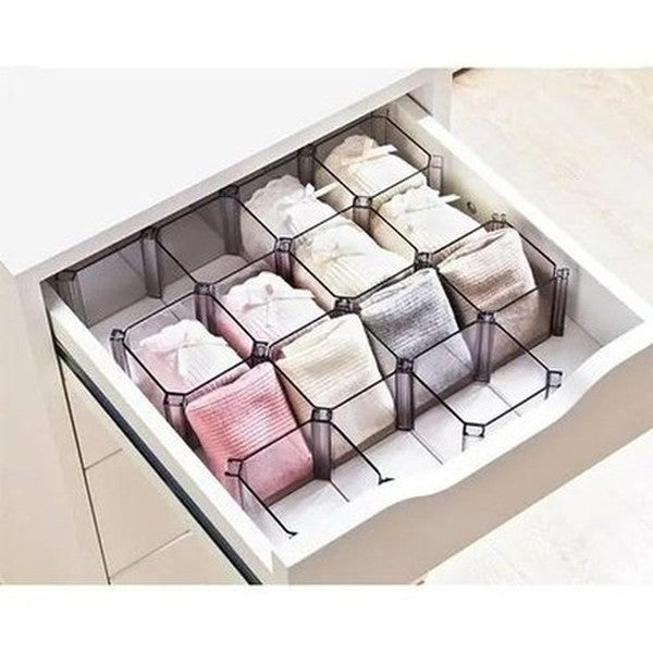 Acrylic Drawer Divider Household Drawer Organizer Inserts Grey Underwear Cell Divider Drawer Organizer – Dondepiso