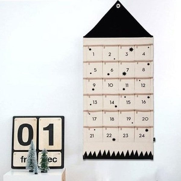 24 Pocket Hanging Bag Household Storage Bags Beige 24 Pocket Canvas Hanging Storage Bag · Dondepiso