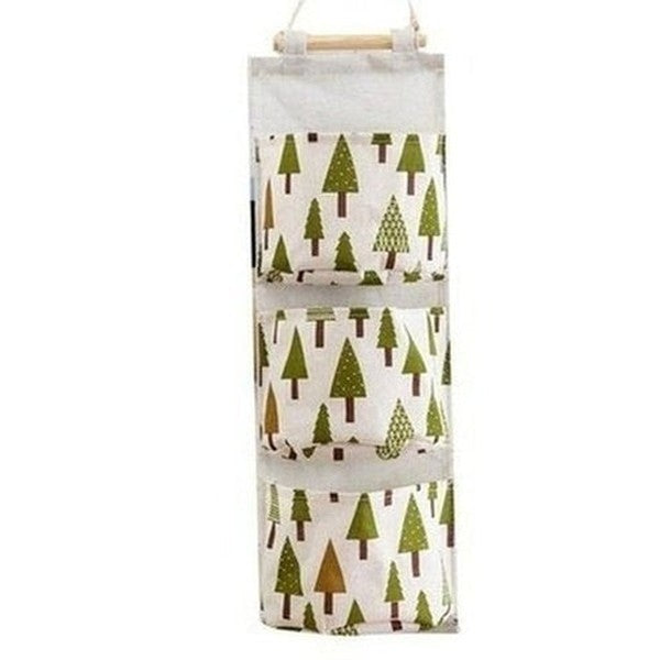 Storage Hang Bag Household Storage Bags 3 Pockets Wall Mount Hanging Storage Bag – Dondepiso