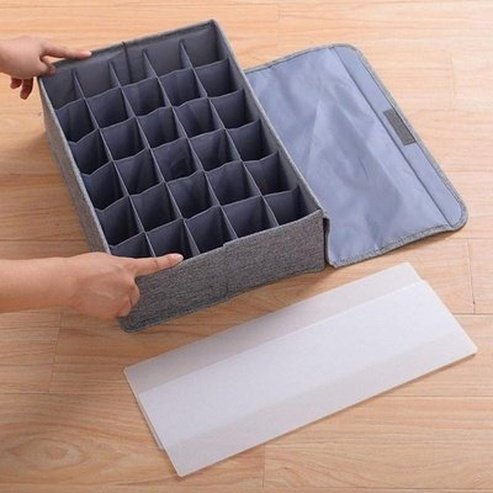 Underwear Divider Box Household Storage Bags Green 30 Grids Underwear Divider Box with Lid – Dondepiso