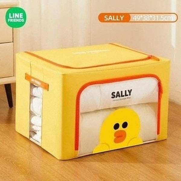 LINE FRIENDS Clothes Storage Bag Household Storage Bags LINE FRIENDS Brown Sally Cony Choco Clothes Storage Box - Dondepiso