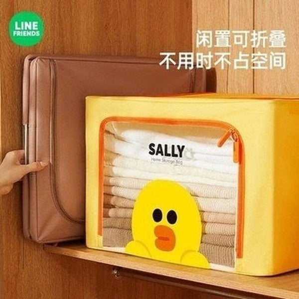 LINE FRIENDS Clothes Storage Bag Household Storage Bags LINE FRIENDS Brown Sally Cony Choco Clothes Storage Box - Dondepiso