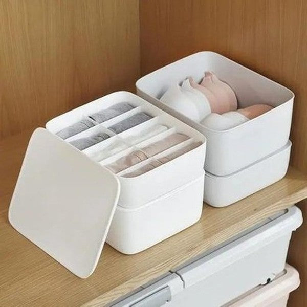 Underwear Storage Box Household Storage Containers L 15-Grid Underwear Underwear Storage Box – Dondepiso