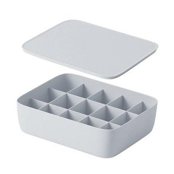 Underwear Storage Box Household Storage Containers L 15-Grid Underwear Underwear Storage Box – Dondepiso