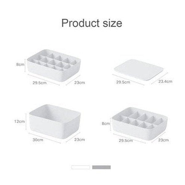 Underwear Storage Box Household Storage Containers L 15-Grid Underwear Underwear Storage Box – Dondepiso
