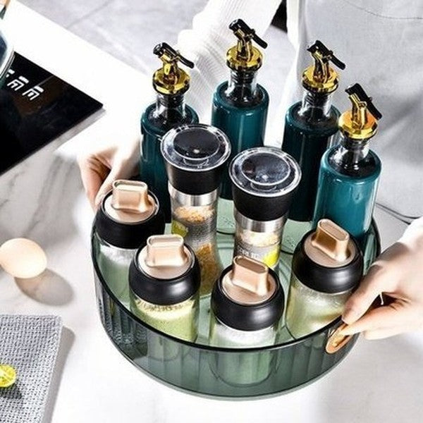 Rotating Sundries Organizer Tray Household Storage Containers 360 Degree Rotating Sundries Organizer Tray · Dondepiso