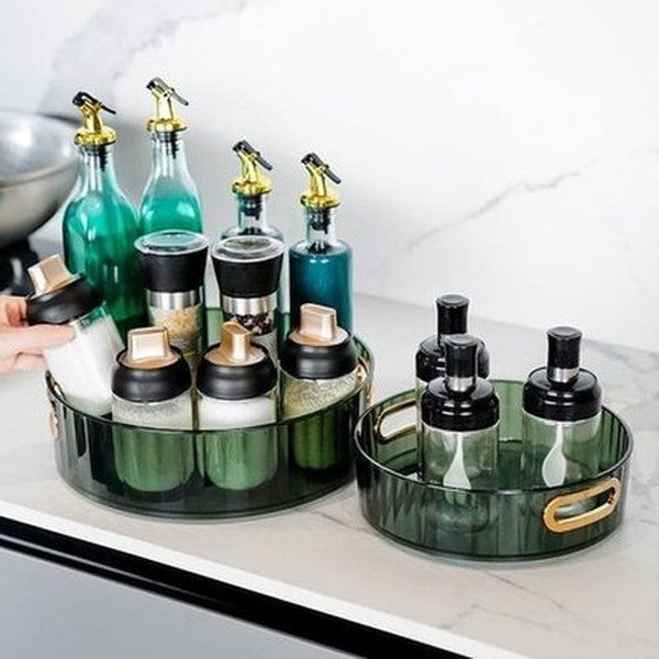 Rotating Sundries Organizer Tray Household Storage Containers 360 Degree Rotating Sundries Organizer Tray · Dondepiso