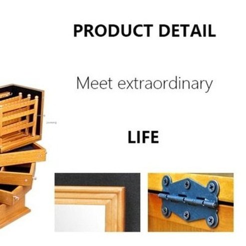 Retro Jewelry Box Household Storage Containers White Large Capacity Retro Wooden Jewelry Organizer Box · Dondepiso