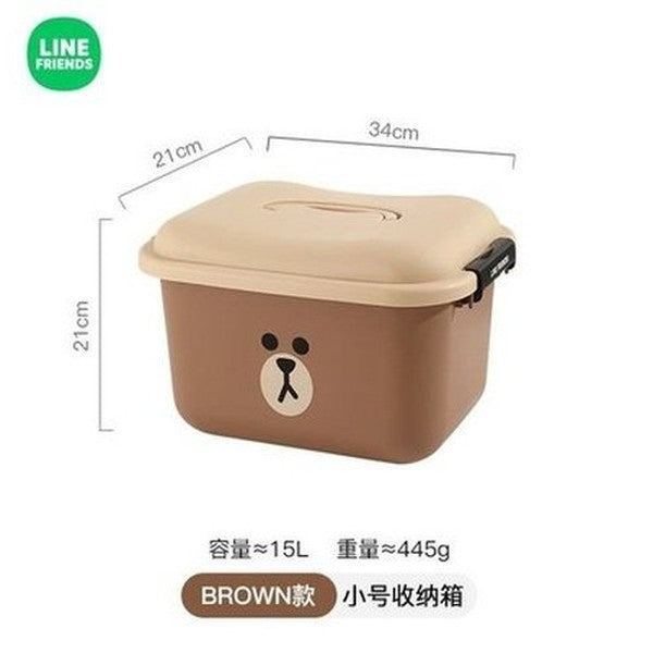 LINE FRIENDS Storage Box Household Storage Containers LINE FRIENDS Anime Brown Sally Kawaii Storage Box - Dondepiso