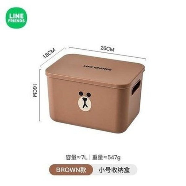 LINE FRIENDS Socks Storage Box Household Storage Containers LINE FRIENDS Cartoon Brown Sally Clothes Storage Box - Dondepiso