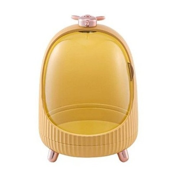 Makeup Container Dustproof Household Storage Containers yellow Makeup Container Transparent Dustproof Cover – Dondepiso