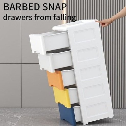 Plastic Chest Of Drawers Household Storage Containers Multicolor Multicolor 5-Layer Plastic Chest Of Drawers · Dondepiso