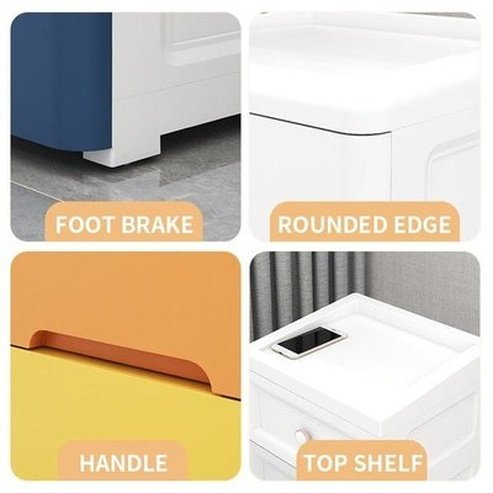 Plastic Chest Of Drawers Household Storage Containers Multicolor Multicolor 5-Layer Plastic Chest Of Drawers · Dondepiso