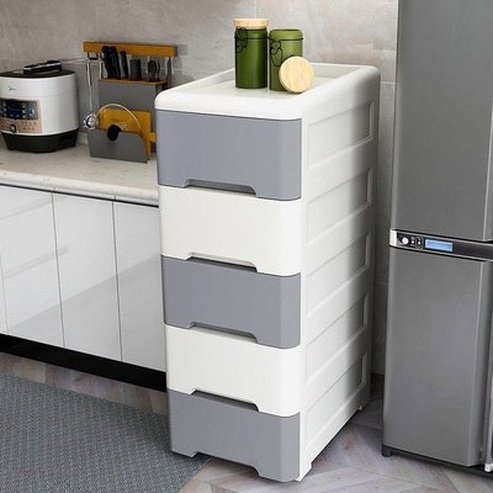 Plastic Chest Of Drawers Household Storage Containers Multicolor Multicolor 5-Layer Plastic Chest Of Drawers · Dondepiso