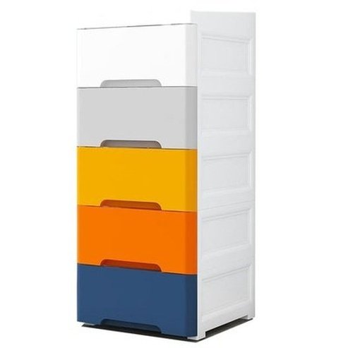 Plastic Chest Of Drawers Household Storage Containers Multicolor Multicolor 5-Layer Plastic Chest Of Drawers · Dondepiso