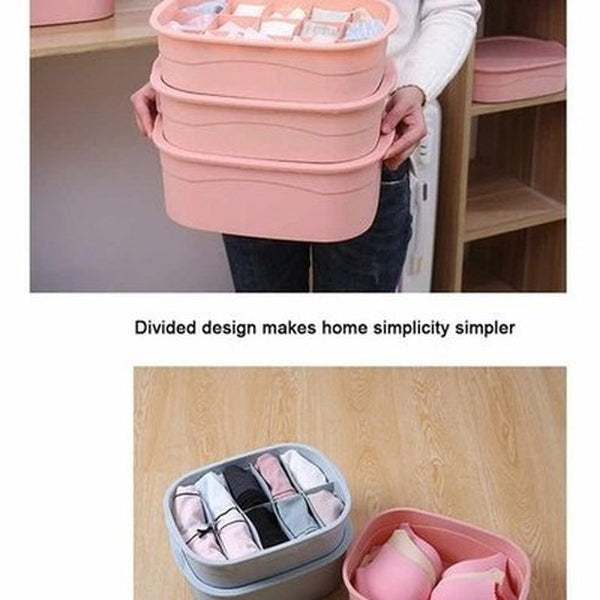 Underwear Divider Box Household Storage Containers Plastic Organizer Underwear Divider Box · Dondepiso
