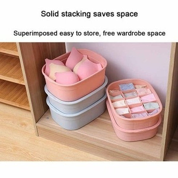 Underwear Divider Box Household Storage Containers Plastic Organizer Underwear Divider Box · Dondepiso