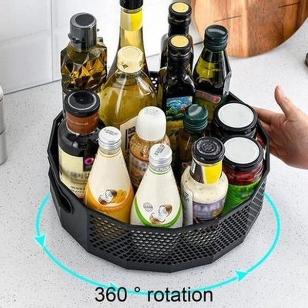 Rotating Sundries Storage Tray Household Storage Containers Rotating Large Capacity Sundries Storage Tray – Dondepiso