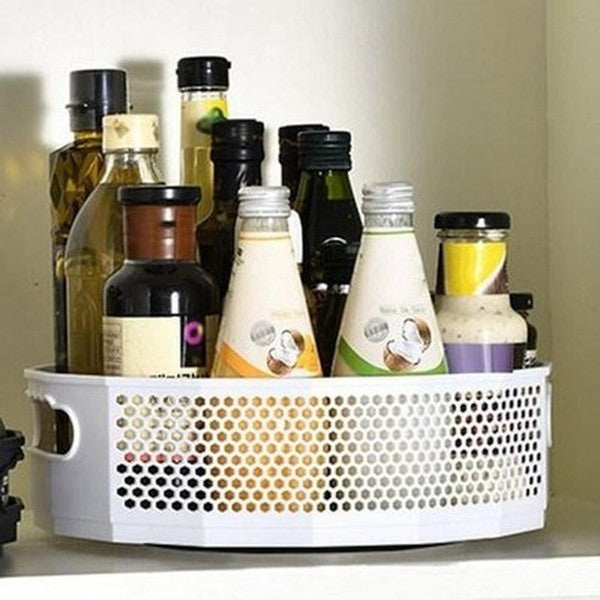 Rotating Sundries Storage Tray Household Storage Containers Rotating Large Capacity Sundries Storage Tray – Dondepiso