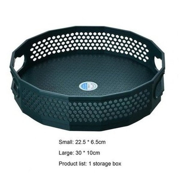 Rotating Sundries Storage Tray Household Storage Containers Rotating Large Capacity Sundries Storage Tray – Dondepiso
