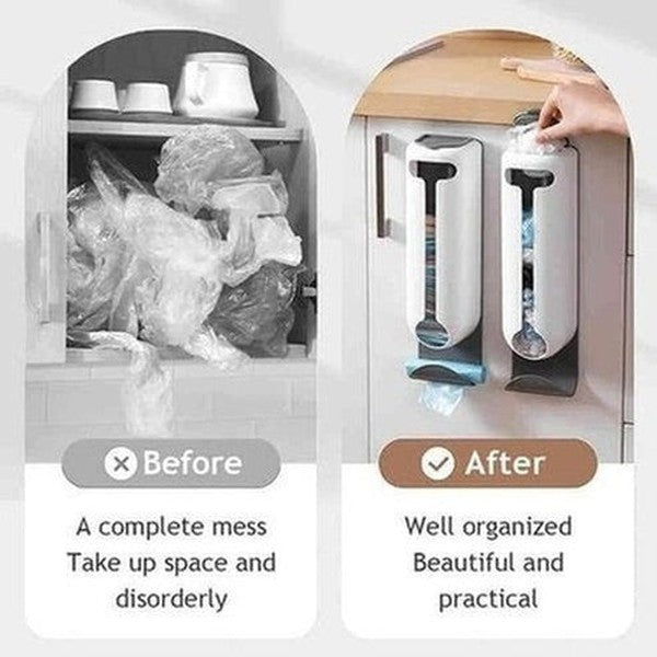 Plastic Bag Storage Rack Household Storage Containers White Wall Hanging Plastic Bag Storage Rack · Dondepiso