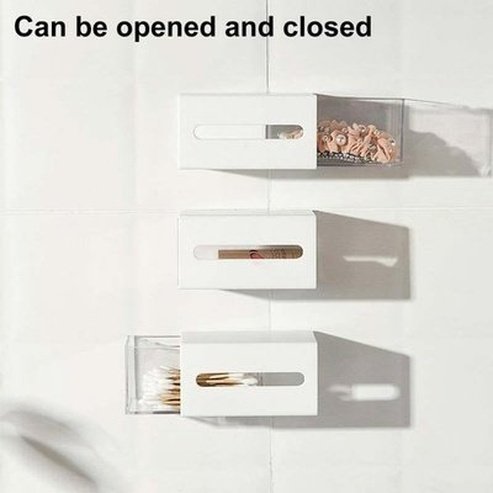 Drawer Storage Box Household Storage Drawers White Drawer Storage Organizer Wall Box Holder – Dondepiso