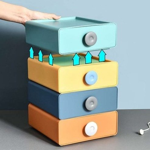 Stackable Storage Drawers Household Storage Drawers Stackable Plastic Storage Drawers for Sundries – Dondepiso