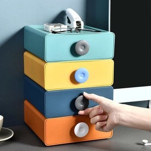 Stackable Storage Drawers Household Storage Drawers Stackable Plastic Storage Drawers for Sundries – Dondepiso