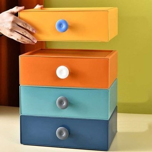Stackable Storage Drawers Household Storage Drawers Stackable Plastic Storage Drawers for Sundries – Dondepiso