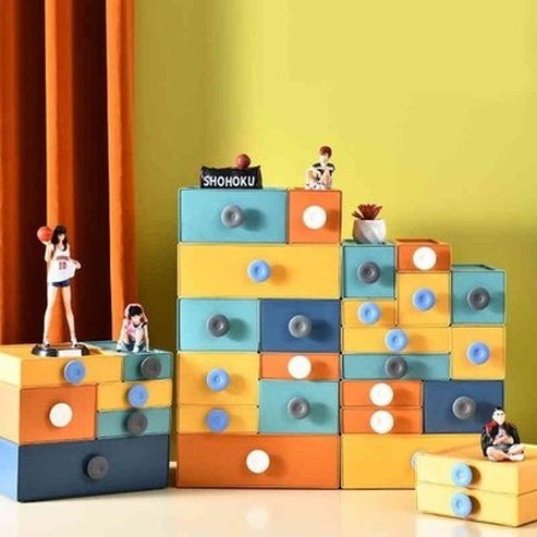 Stackable Storage Drawers Household Storage Drawers Stackable Plastic Storage Drawers for Sundries – Dondepiso