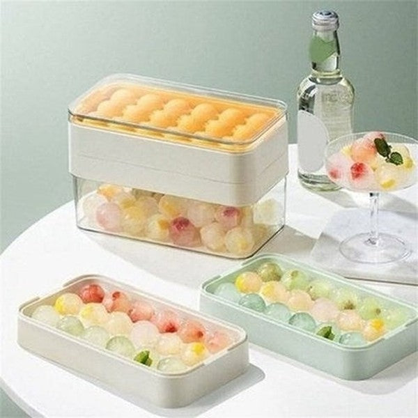 Ice Cube Mold Box Ice Cube Trays Multi-Grid Ice Cube Box Reusable Mold · Dondepiso