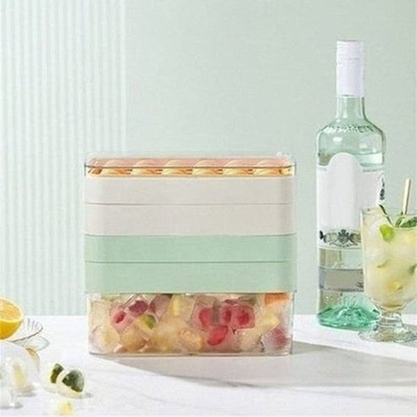 Ice Cube Mold Box Ice Cube Trays Multi-Grid Ice Cube Box Reusable Mold · Dondepiso