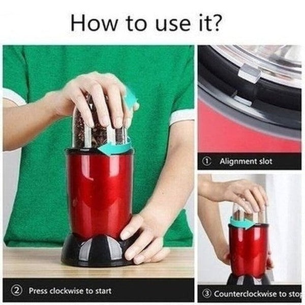 Electric Fruit Juicer Juicers Red 2 Cups 2 Blades Electric Fruit Juicer · Dondepiso