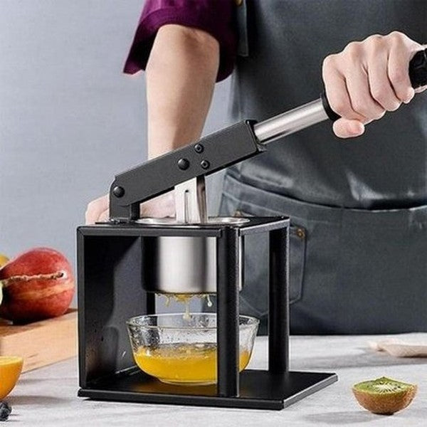 Manual Press Juicer Juicers Black Heavy-Duty Stainless Steel Manual Juicer With Rod · Dondepiso