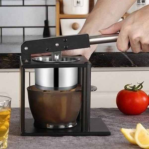 Manual Press Juicer Juicers Black Heavy-Duty Stainless Steel Manual Juicer With Rod · Dondepiso