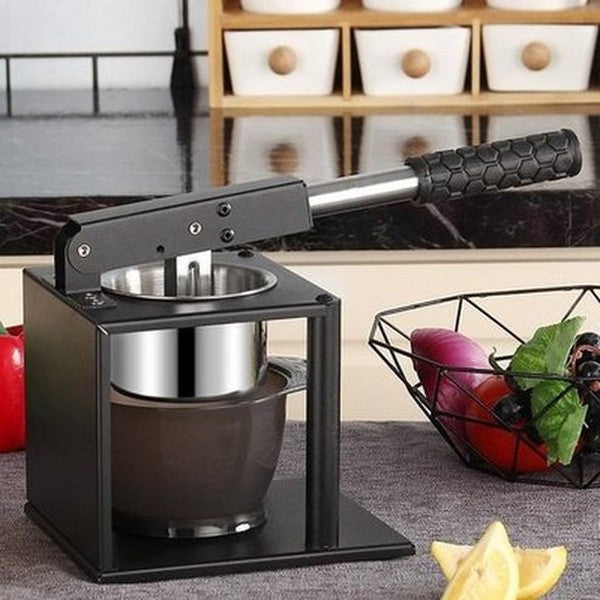 Manual Press Juicer Juicers Black Heavy-Duty Stainless Steel Manual Juicer With Rod · Dondepiso