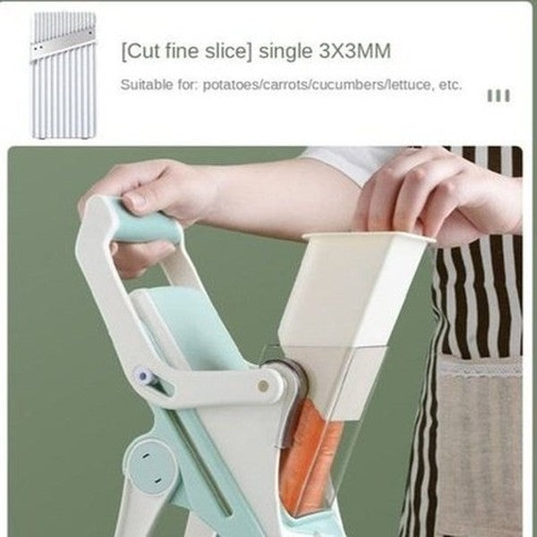 5-1 Cutter Slicer Kitchen Slicers Green 5 In 1 Kitchen Food Slicer With Basket · Dondepiso