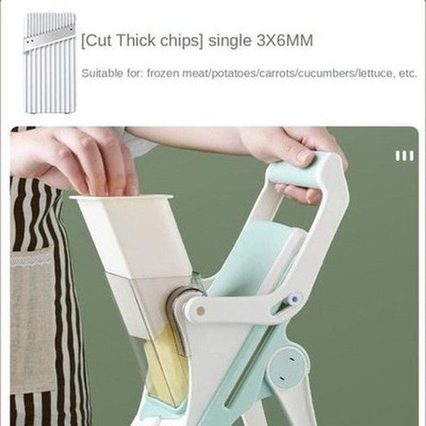 5-1 Cutter Slicer Kitchen Slicers Green 5 In 1 Kitchen Food Slicer With Basket · Dondepiso