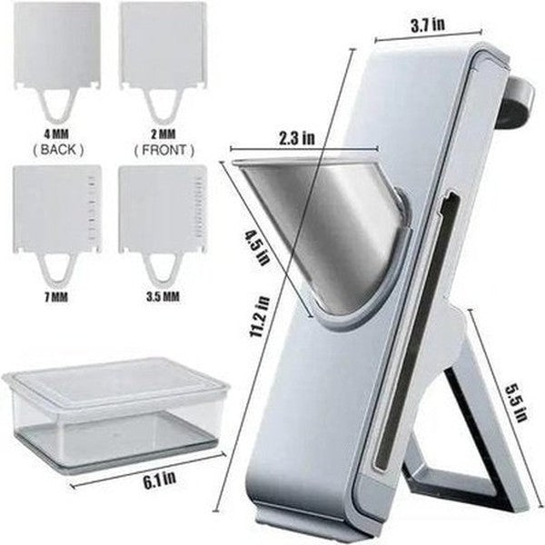 Safe Mandolin Slicer Kitchen Slicers Silver 5-in-1 safe mandoline vegetable slicer – Dondepiso