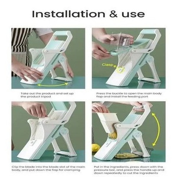 Safe Mandolin Slicer Kitchen Slicers 5-in-1 safe mandoline vegetable slicer – Dondepiso