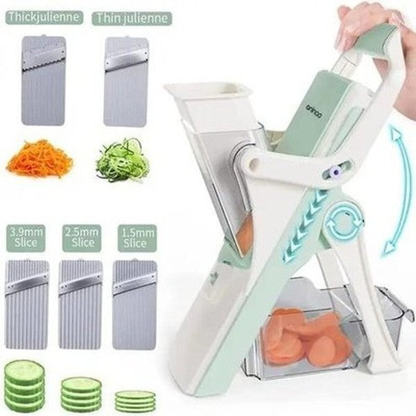 Safe Mandolin Slicer Kitchen Slicers 5-in-1 safe mandoline vegetable slicer – Dondepiso